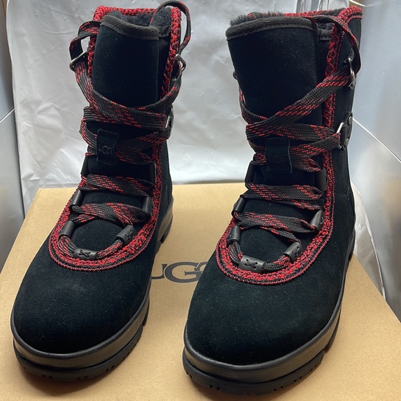 BNIB UGG Classic Weather Hiker Hi Boots BLACK 9 - Picture 6 of 11